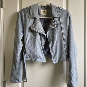 Ashley By 26 International Women's Soft Gray Leather Jacket